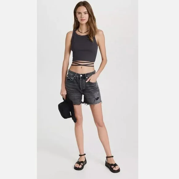 Citizens Of Humanity Annabelle Long Shorts Grey Womens Size 25 BNWT